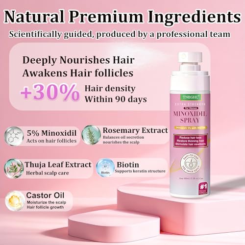 5% Minoxidil Spray for Hair Regrowth - Extra Strength Treatment