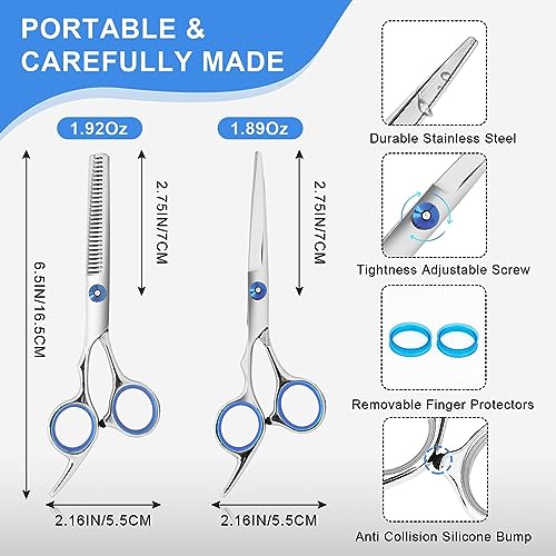 Hachacha 6.5in Hair Cutting & Thinning Scissors Set