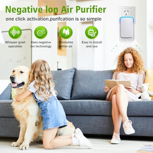 4-Pack Portable Air Ionizers - Quiet Negative Ion Purifiers