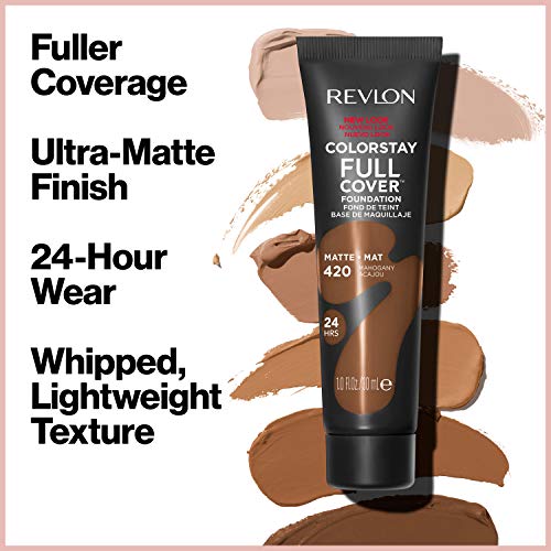 Revlon ColorStay Full Cover Foundation, 24HR Matte Makeup 220