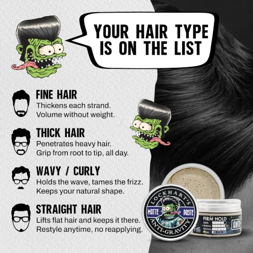 Lockhart's Anti-Gravity Matte Hair Paste - Men's Clay Pomade