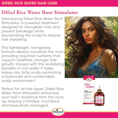 Difeel Rice Water Root Stimulator 7.1 oz. - Strengthens Hair Roots