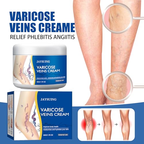 Varicose Veins Relief Cream for Legs ? Soothing, Moisturizing & Circulation Support for Spider Veins & Healthy-Looking Skin ? 2 x 1.76 Oz Tubes