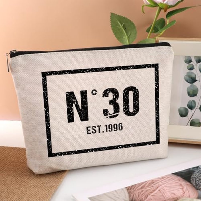 30th Birthday Gifts for Women Makeup Bag - 1996 Cosmetic Pouch