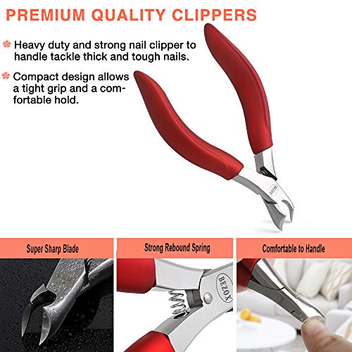 BEZOX Toenail Clipper for Thick Nails for Seniors, Nail Clippers for Seniors
