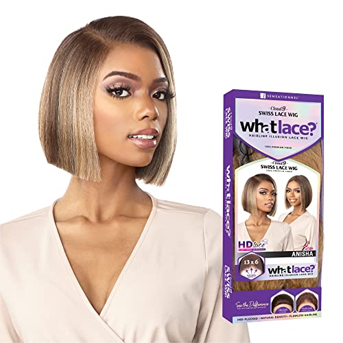 Sensationnel What lace 13x6 wigs - anisha lacefrontal hand tied glueless synthetic with natural density preplucked hairline (BALAYAGECARAMEL)