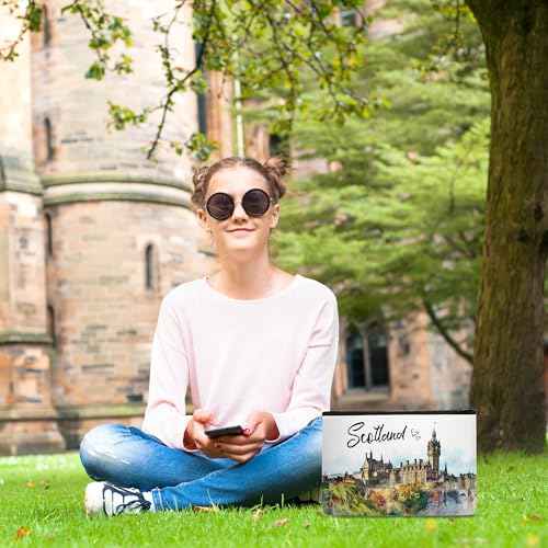 Scotland Makeup Bags Gifts for Women, Scotland Souvenirs Themed Gifts Cosmetic Bag, City Travel Essentials Gifts for Girls Besties Best Friend Bff Sister Daughter