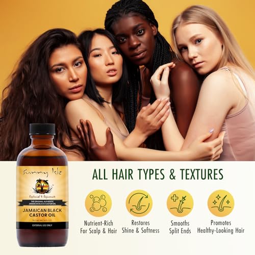 Sunny Isle Jamaican Black Castor Oil 4oz | Hair Growth & Scalp Care