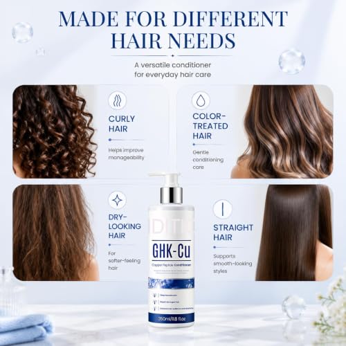 GHK-Cu Copper Peptide Hair Conditioner for Damaged Hair - Strength & Repair