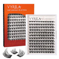 Lash Cluster 132pcs Individual Lashes,8-16mm Diy Lash Extension,D Curl Lash Clusters Wispy,3D Natural Lash Clusters Look Like Eyelash Extension DIY at Home (Orange Whisper-D-8-16mix)