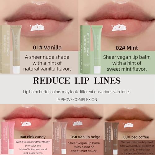 5-Piece Hydrating Lip Butter Balm Set with Natural Oils