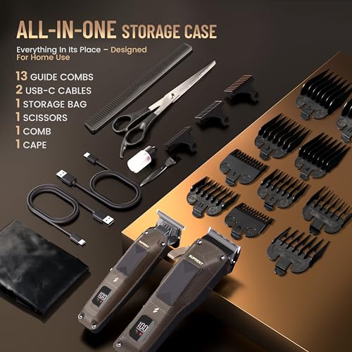 SUPRENT Cordless Hair Clippers for Men with 7500RPM Motor