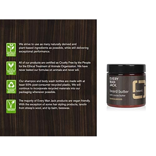 Every Man Jack Butter Beard Sandalwood, 4 oz