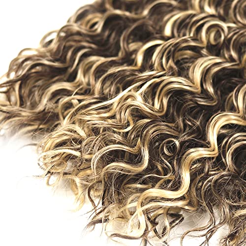 Blonde Deep Wave Hair Bundles 20-24 Inch P4/613 Honey Ombre Highlight 8A Virgin Peruvian Human Hair