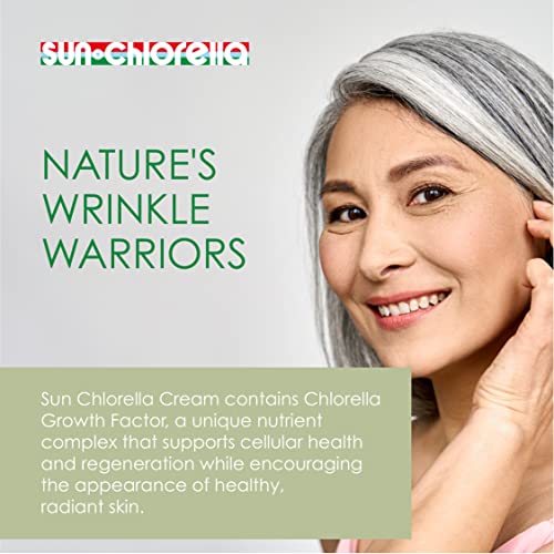 Sun Chlorella Cream Face Moisturizer Deep Hydration Boost, Natural Skin Care Helps Restore Balance & Reduce Appearance of Fine Lines & Wrinkles - Vibrant, Glowing Radiance - Paraben Free - 1.58oz