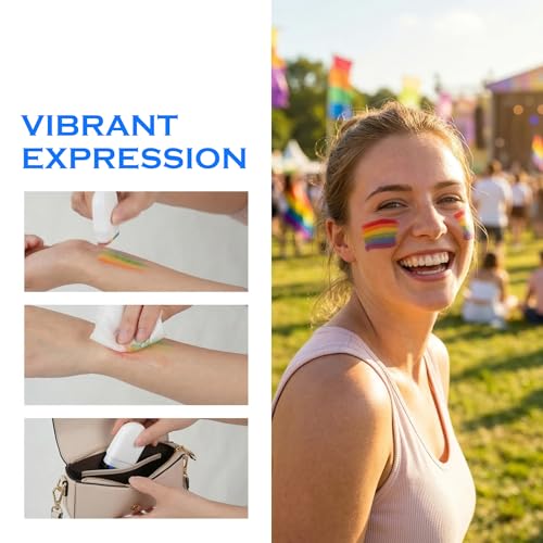 Rainbow Face Paint Sticks 2PCS - Pride Parade Makeup