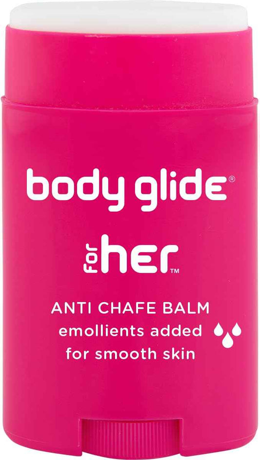 Body Glide For Her Anti Chafe Balm | Chafing stick with added emollients | Great for dry, sensitive skin and/or sensitive areas | Use on chest, bra, butt, groin, arm, and thigh chafing | 1.5oz