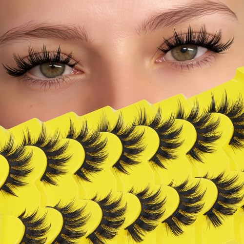 Ahrikiss Manga Spiky Anime False Eyelashes - Faux Mink 7 Pairs