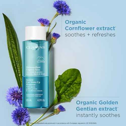 Clarins Instant Eye Make-Up Remover | Bi-Phase Remover For Heavy and Waterproof Eye Make-Up | Cleanses, Softens, Hydrates | Conditions Lashes | Ophthalmologist Tested | All Skin Types | 4.2 Ounces