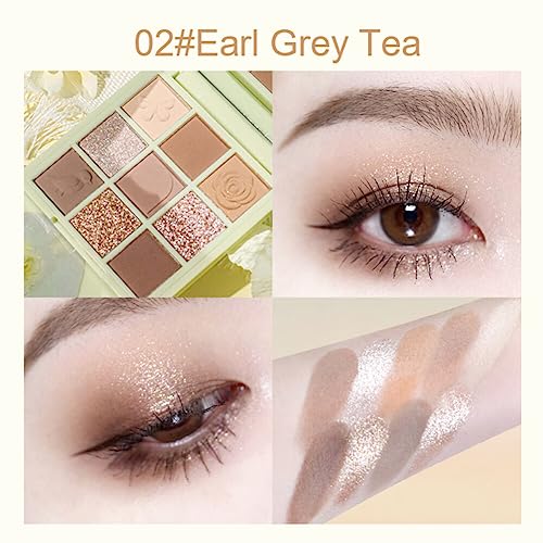 9 Color Eyeshadow Palette with Brushes - Matte & Shimmer