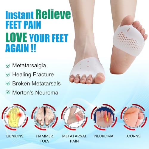 Gel Toe Separators for Women, 4 PCS Foot Pain Relief Cushions