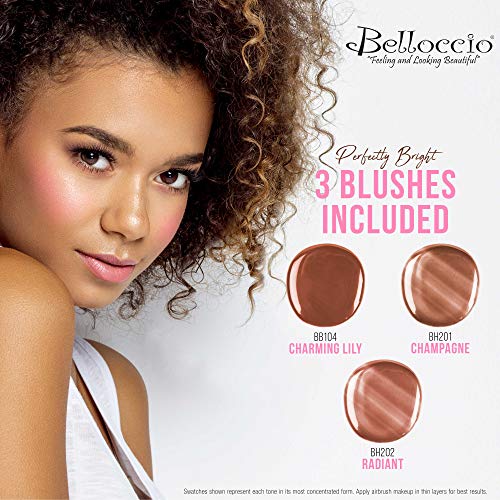 Belloccio Professional Airbrush Makeup System with 17 Foundation Shades