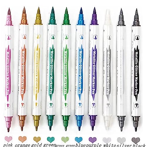 Temporary Tattoo Markers + 80 Stencils, 10-Count Body Art Pens