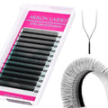 U Shaped YY Lashes Cluster Extensions Natural Soft Wispy Volume 2DUU False Eyelashes Matte Black Lashes(U-0.07C-8-15mix)