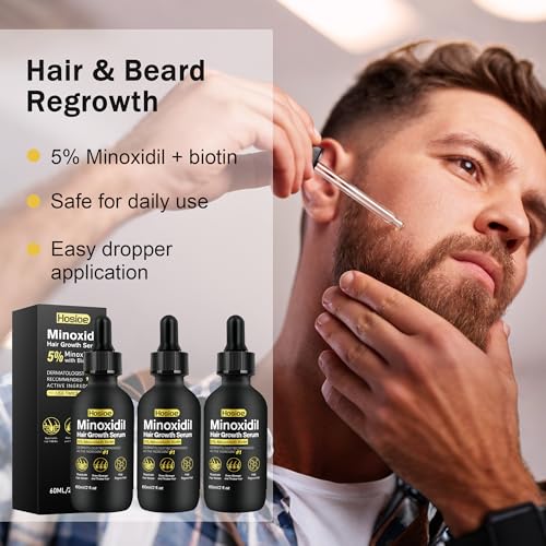 5% Minoxidil Hair Growth Serum for Men & Women - 3 Pack