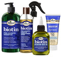 Difeel Biotin 4-PC Hair Growth Shampoo & Hair Care Collection - Includes 33.8oz Shampoo, 6oz Leave in Conditioner, 8oz Hair Mask and 2.5oz Hair Oil