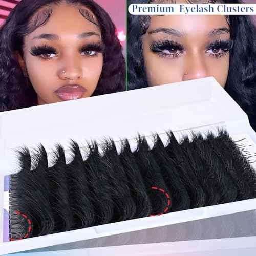 Lash Clusters 300D Thick Long 12-25mm Volume Cluster Eyelash Extensions 224Pcs Wispy Individual Lashes D Curl Waterproof Eyelash Clusters Soft False Eyelashes DIY at Home, by Yaiseiko