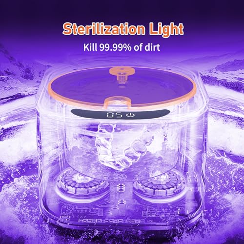 Ultrasonic Retainer Cleaner Machine, Dental Cleaning Pod, 45kHz Retainer Cleaning with 230ML Capacity for Dentures, Aligner, Mouth Guards, Braces, Jewelry, Nightguard & All Dental Appliances