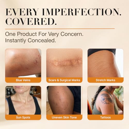 Miracle de Paris Tattoo Cover Up Makeup – Waterproof Body Foundation for Legs, 3.38 fl oz, Tan