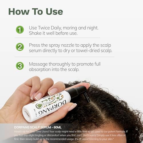 DORPANG Scalp Serum for Thinning Hair 60ml - Hair Thickening with Peptides & Natural Oils