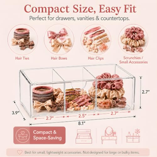 Hair Accessories Organizer with Removable Divider