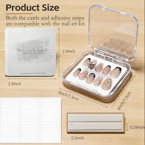 20 Pack Press-On Nail Boxes with Cards & Adhesive Tape