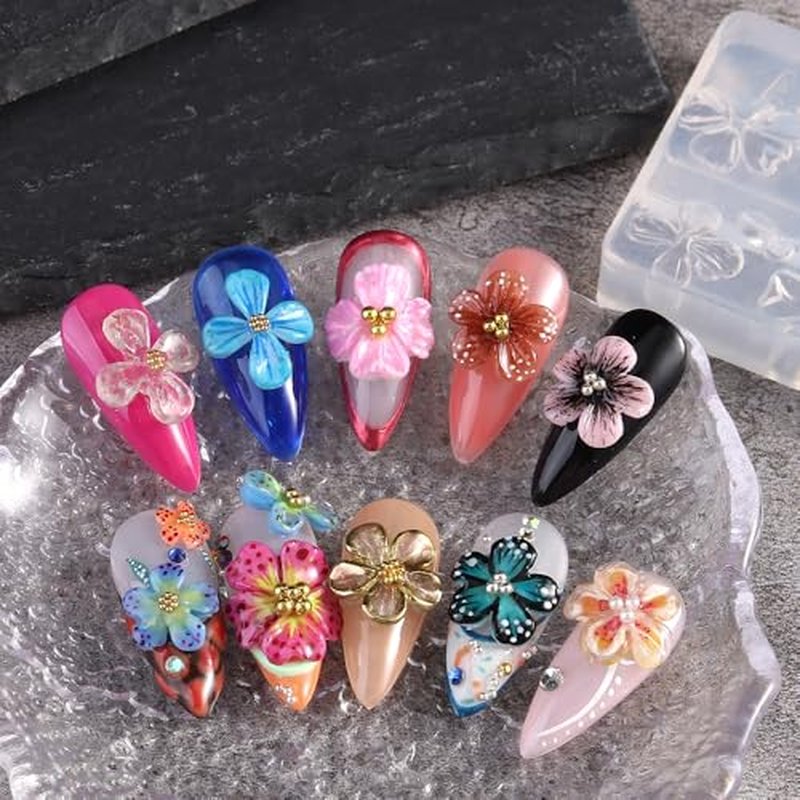 3D Flower Nail Art Silicone Mold Kit with Sculpture Pen