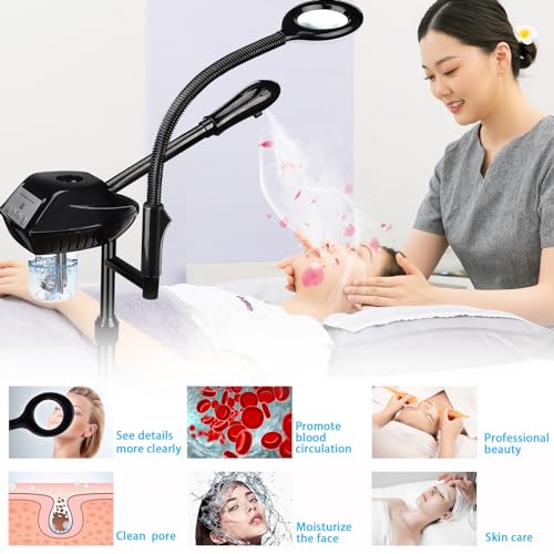 Professional Facial Steamer with 5X Magnifying Lamp