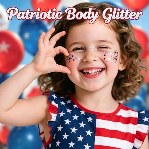 4th of July Glitter Stick - Red, White & Blue Body Glitter