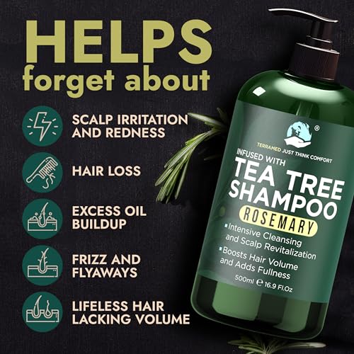 Rosemary Tea Tree Shampoo & Conditioner Set - Scalp Relief & Hair Growth