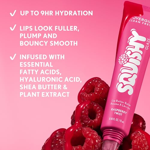 COVERGIRL Squishy Glaze Lip Butter Balm Raspberry Twist 100 Sheer Fuchsia