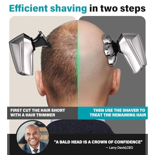 Head Shavers for Bald Men, Upgraded 7D Electric Razor, Cordless Rechargeable, Ipx7 100% Waterproof, Dry & Wet Bald Head Shaver, Beard Grooming Kit with Led Display