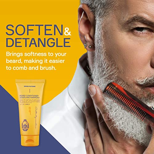 SEVEN POTIONS Beard Conditioner for Men ? Prevents Beard Itch and Dandruff ? Natural, Vegan, Cruelty Free (Woodland Harmony, 3.4 FL OZ)