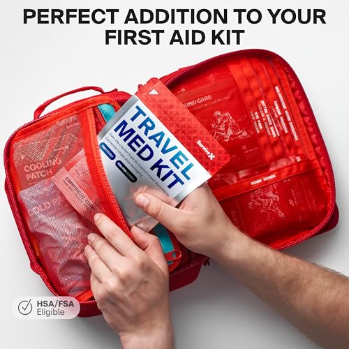 SurviveX Travel Medicine Kit - TSA-Approved Compact Meds Pack