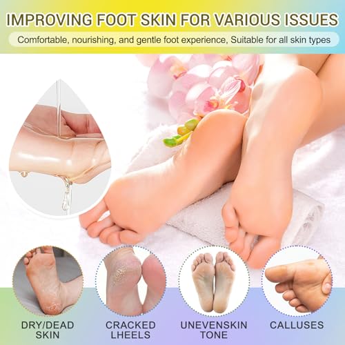 BESNEL 8-Pack Moisturizing & Exfoliating Foot Mask Socks - 4 Styles