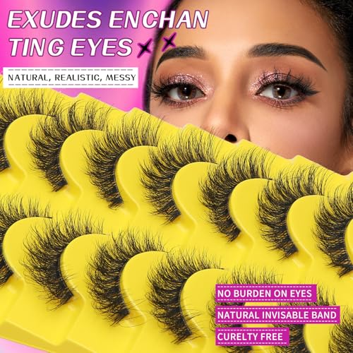 3D Wispy False Eyelashes - 10 Pairs Fluffy Cluster Lashes