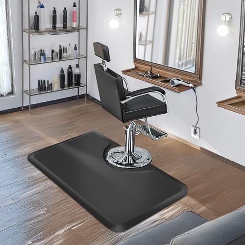 Saloniture 3 ft. x 5 ft. Anti-Fatigue Salon Floor Mat - Black
