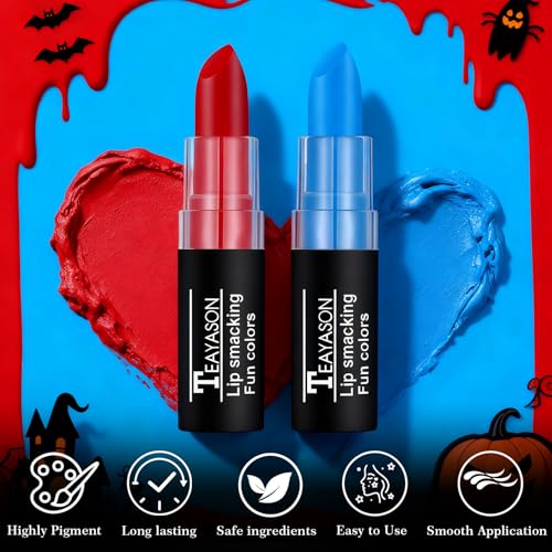 Harley Quinn Makeup Kit with Red Eyeliner Stamp & Face Paint