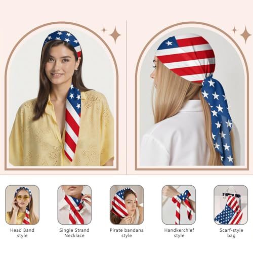 Silk-Like Satin Square Head Scarf for Women