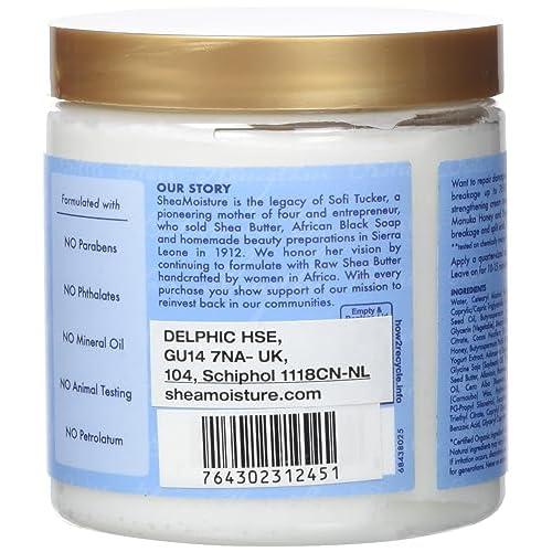 Shea Moisture Manuka Honey and Yogurt Hydrate Plus Repair Protein Power for Unisex Treatment, 8 Ounce